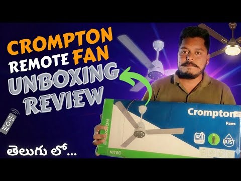Crompton Energion Fan Unboxing In Telugu | Remote + Lamp Fan Review #unboxing 