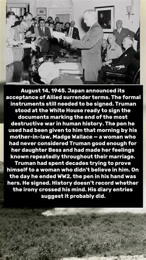 Truman Signed The Order That Ended WW2 — Using A Pen His Mother-In-Law Gave Him That Morning
