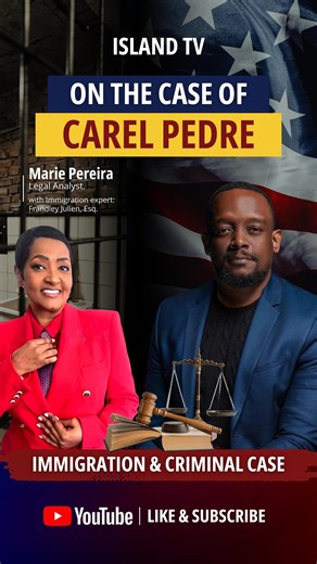Island TV is ON THE CASE OF CAREL PEDRE.🚨 Check out our YouTube channel where immigration expert Frandley Julien, Esq. talks to legal analyst and former prosecutor Marie Pereira about the ongoing criminal and immigration case of the Haitian journalist and influencer. Pedre is currently in ICE custody, after being arrested on allegations of domestic violence. Watch the full episode on the link in our Bio and don’t forget to LIKE & SUBSCRIBE! | Island TV