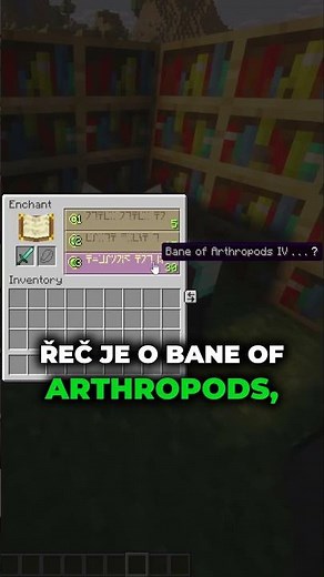 Bane of Arthropods Vysvětleno #minecraft #cz