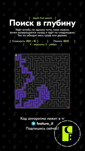 🧑‍🦯 DFS — поиск в глубину с визуализацией