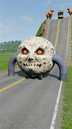 Giant Moon Ball vs Bus! 😱🚌#shorts #viral #trending #magic