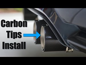 M4 Carbon Fiber Exhaust Tips Install #BMW