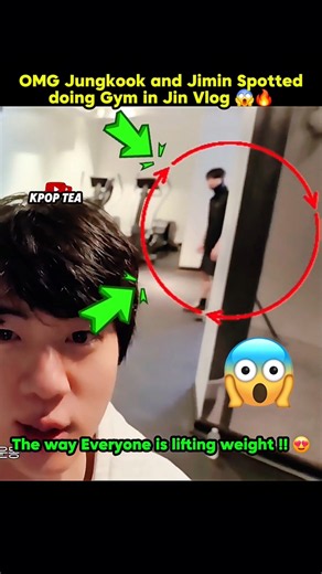 😱Jungkook and Jimin Lift Weight in Jin Gym Vlog #bts#btsshorts#jungkook#jimin#taehyung#jin#taekook