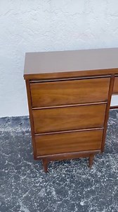 Vintage Mid Century Modern Wood Desk With 4 Drawers - MCM Writing Table With Laminated Top - Retro Office Furniture - Etsy