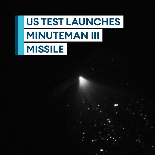 Watch the spectacular sight of the US test firing a Minuteman III intercontinental ballistic missile The projectile has a range of over 6,000 miles and can hit speeds of around 15,000mph at burnout 📺 Watch here 👇 | Forces News