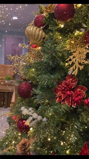 Our clubhouse Christmas tree is officially up—so if you hear jingle bells or see extra sparkle, don’t worry… it’s just the tree living its best life! #Christmas #majesticoaksrvresort #RV #glamping #biloxi | Majestic Oaks RV Resort