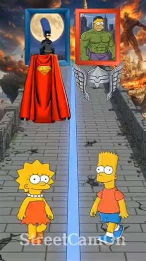 Bart X Lisa The Simpsons! DC VS MARVEL! 1000%!