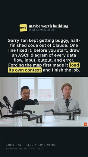 Make Claude Draw Before It Codes (Garry Tan, YC)