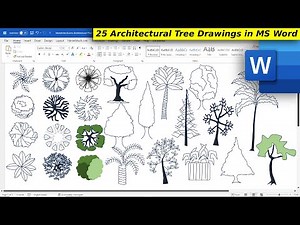 25 Architectural Tree Drawings in MS Word: Plan & Elevation