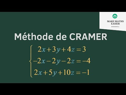 Méthode de Cramer. Comment résoudre un système linéaire par la méthode de Cramer ?