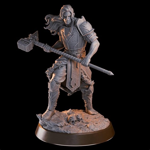 Runecarver Human Paladin Resin Miniature: 8K  TTRPG & Dnd Mini - Etsy