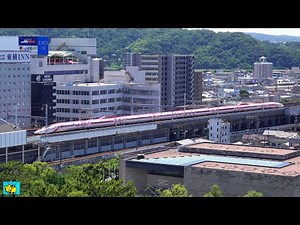 福山駅の魅力（新幹線ホームの目の前がお城）:The Shinkansen of Fukuyama Station,& splendid castie.