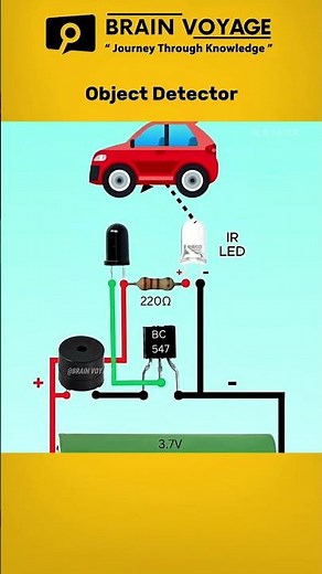 DIY Infrared Object Detector Alarm! Simple & Effective Security Project #shortvideo #diy #shorts