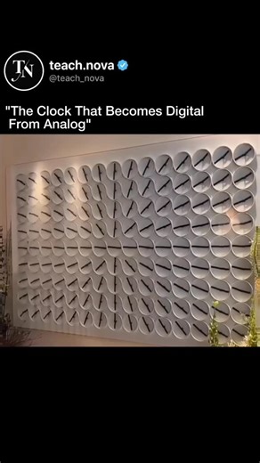 TEACH NOVA | MOTIVATION | MINDSET I SAAD on Instagram: "Time transforms before your eyes as analog mechanics meet digital precision This unique clock starts as a traditional analog timepiece, with hands and gears, and then shifts seamlessly into a digital display. At first glance, it looks like a normal mechanical clock, but hidden mechanisms and microcontrollers manipulate the hands and dials to create numbers and patterns readable as digital time. The design combines centuries-old gear enginee