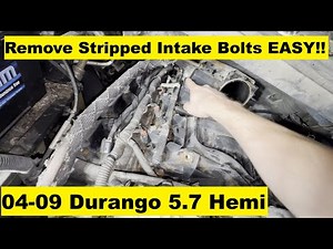 Stripped Intake Manifold Bolt Removal Dodge Durango 5.7 v8 Hemi 04 05 06 07 08 09