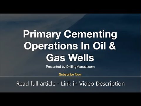 Drilling Manual | Primary Cementing | Easy Tips For Successful Jobs