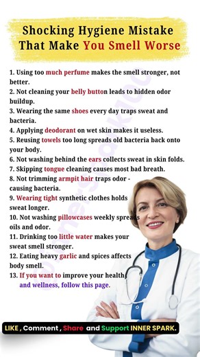 12 Common Hygiene Mistakes That May Be Causing Body Odor Without You Realizing