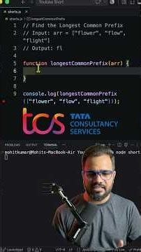 Find the Longest Common Prefix - JavaScript Interview Question #dsa #interview #coding