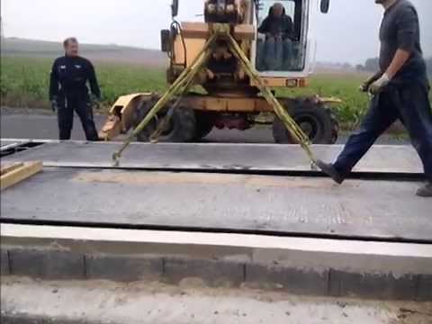 Installation d'un pont bascule modulaire