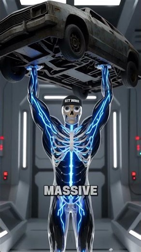 What happens when synthetic muscles are too strong for human bones?#shorts #skeleton #satisfaction