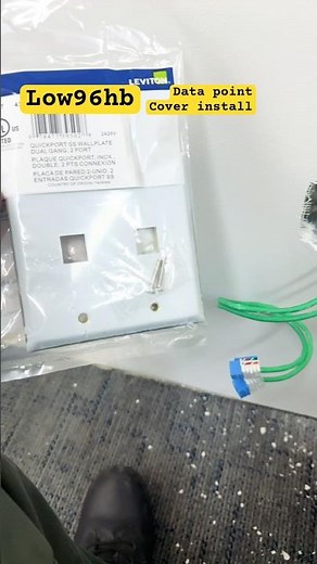 Installing data quick port wall plate 2 port cover #update #shortvideoformat #shorts #data #howto