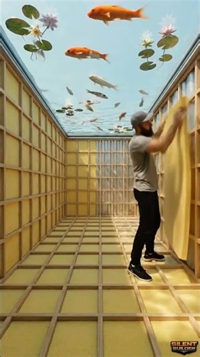 I Built a Secret Underground Room Inside an iPhone Shaped Koi Pool 🐟📱🔥