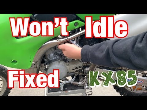 2 stroke dirtbike won’t idle FIX (kx85)
