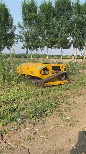 Crawler-type remote control lawn mower is mowing leisurely.#remotecontrol #Lawn #rcmowers #weeding #garden #mower #Wheel #Lawn mower