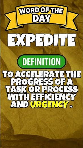 Word Of The Day | Day 177 | EXPEDITE