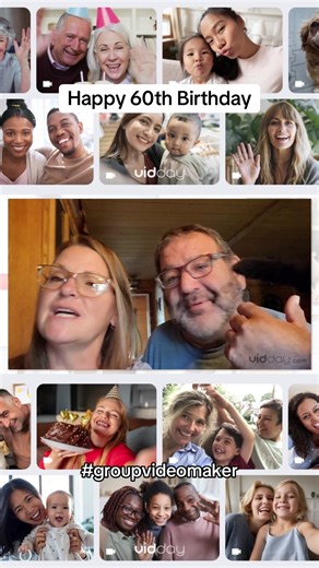 Group Video Maker for 60th Birthday Celebrations