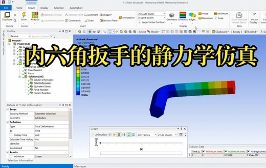 【Ansys】【Static Stuctural】内六角扳手的静力学仿真