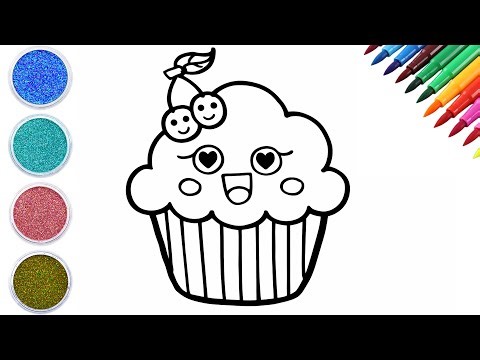 Cute Cupcake Drawing | Easy Cute Drawing for Kids