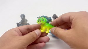 11Pcs Mini Resin Dinosaur Figurines Cartoon Miniature Triceratops T-rex Figures Jurassic Animal Cake Toppers for DIY Micro Landscapes Terrarium Fairy Garden Easter Birthday