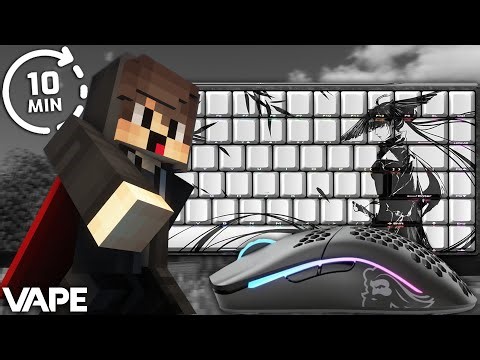 10 Minutes of ASMR Hypixel Bedwars with Keyboard & Mouse Sounds (Vape V4)