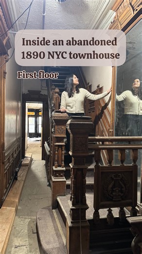 James & Laureta | Historic NYC Lodging Houses on Instagram: "The first floor is where you feel her history the most. Fourteen-foot doors. An original staircase. Proportions you simply don’t see anymore. She sat vacant for years, but so much of her soul is still intact — waiting to be revealed. This is just the beginning. Up next: the second floor. 🤎 #NYCtownhouse #HistoricHomes #restoration #OldHouseLove #PreservationInProgress NYCInteriors ArchitecturalDetails HistoricRestoration"