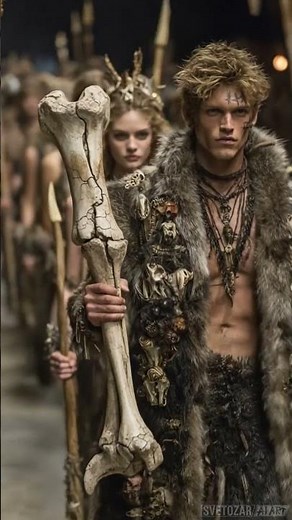 caveman fashion show #aiart #fashion #caveman #cavemen