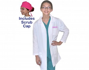 Embroidered Personalized Kids Lab Coat for Little Doctors and Nurses, Youth Lab Coat - Etsy