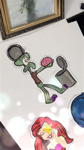 How to draw Squidward? #ardrawing #arteasy #squidward #spongebob #sketch