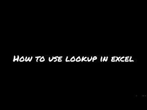 How to use lookup in Excel | Easy Steps