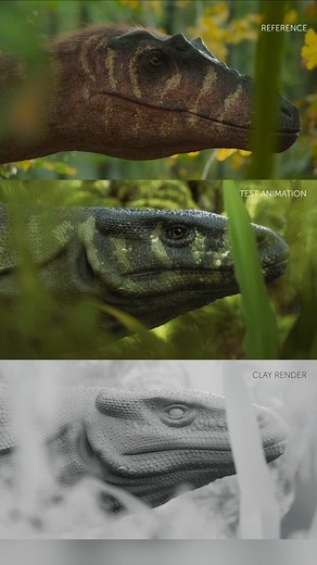 inVISION Studios on Instagram: "Animation vs reference This shot was inspired by the phenomenal visuals of the Qianzhousaurus sequence in season 1 of Prehistoric Planet 🦖 #3danimation #blender #b3d #cgi #blender3d #cgart #3d #3dart #3dmodeling #blendercommunity #davinciresolve #cg #blenderart #animation #adobe #modo #cyclesrender #blendercycles #nvidia #paleoart #reptile #komododragon #monitorlizard #dinosaurart"