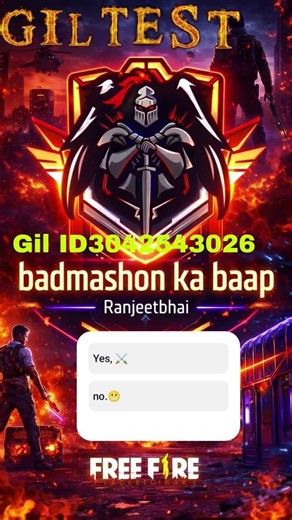 Gil test 😏Yes⚔️, no.😬