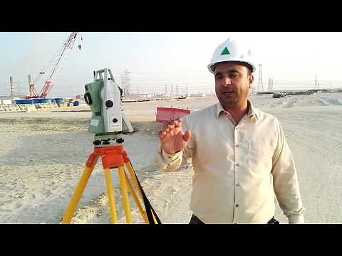How Land Surveyor do Alignment with Leica Total Station TS 09 Plus in English