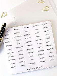 A5 Planner Dividers With Stickers | Frosted A5 Divider | 6 Ring | Divider Labels | Planner Insert | A5 Divider | Luxe | Planner Accessories - Etsy