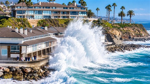 10-Foot Hurricane Marie Swell Rips Sand From SoCal Beaches, Slams $1,000,000 Homes (Video)