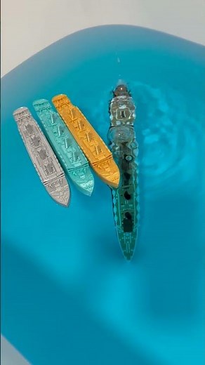 Lusitania with 3 Titanic ships