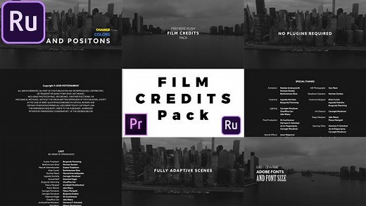 Film Credits Pack by MotionEasy - Premiere Rush Templates | Motion Array