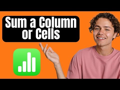 How to Sum a Column or Cells in Apple Numbers Spreadsheet