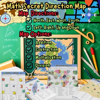 Math Secret Direction Map: Editable Template and Worksheet