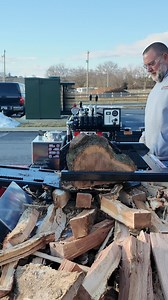 Firewood squares with our Kubota diesel-powered box wedge machine! #WolfeRidge #Diesel #BoxWedge #LogSplitter #Firewood | Wolfe Ridge Professional Firewood Equipment